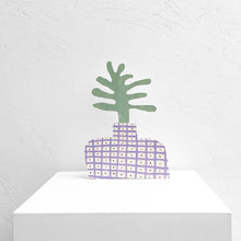 Load image into Gallery viewer, VASE purple grid
