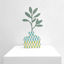 Load image into Gallery viewer, VASE yellow and blue pattern
